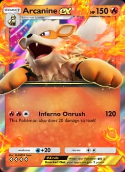 Arcanine ex — Genetic Apex — Four Diamond