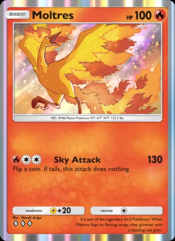 Moltres — Genetic Apex, Three Diamond