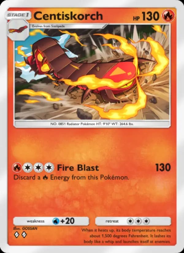 Centiskorch — Genetic Apex, Two Diamond