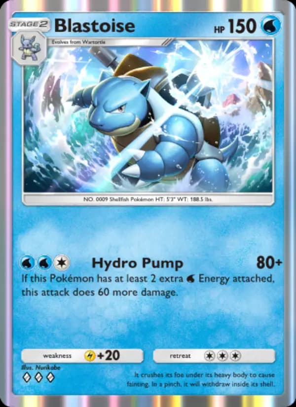 Blastoise — Genetic Apex, Three Diamond