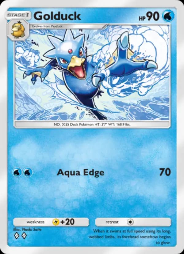 Golduck — Genetic Apex, Two Diamond