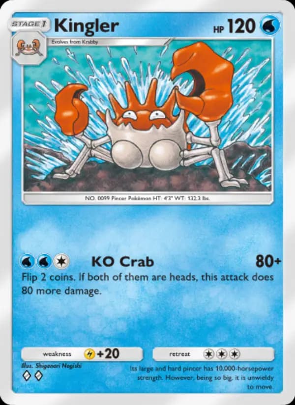 Kingler — Genetic Apex, Two Diamond
