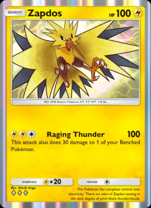 Zapdos — Genetic Apex, Three Diamond