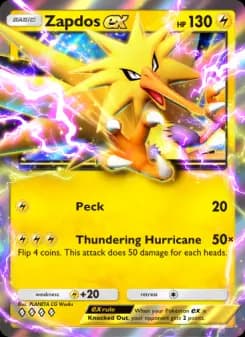 Zapdos ex — Genetic Apex — Four Diamond
