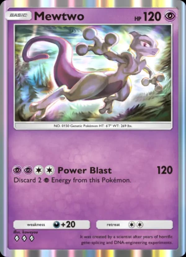 Mewtwo — Genetic Apex, Three Diamond