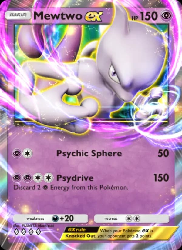 Mewtwo ex — Genetic Apex, Four Diamond