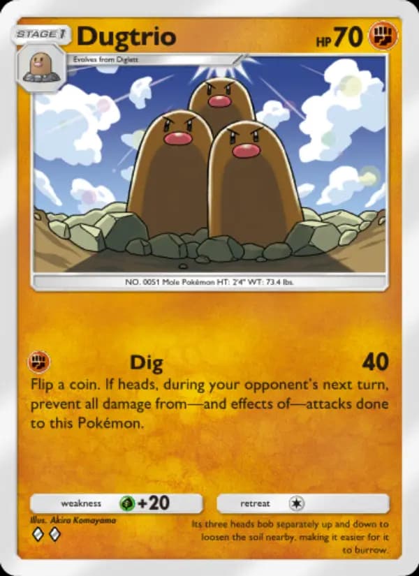 Dugtrio — Genetic Apex, Two Diamond