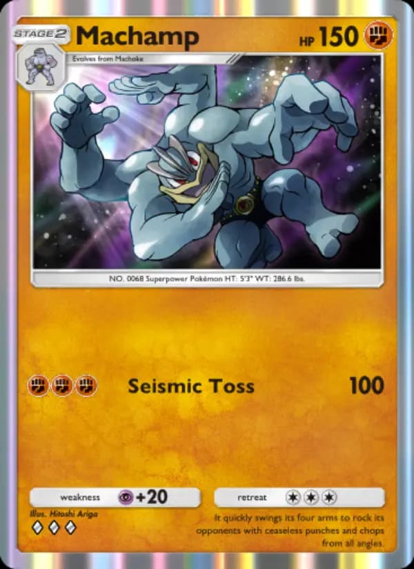 Machamp — Genetic Apex, Three Diamond