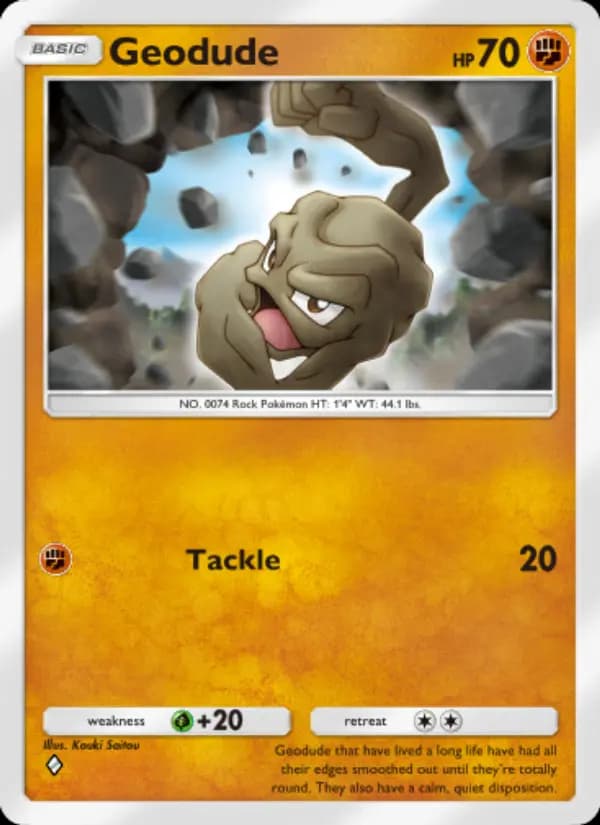 Geodude — Genetic Apex, One Diamond