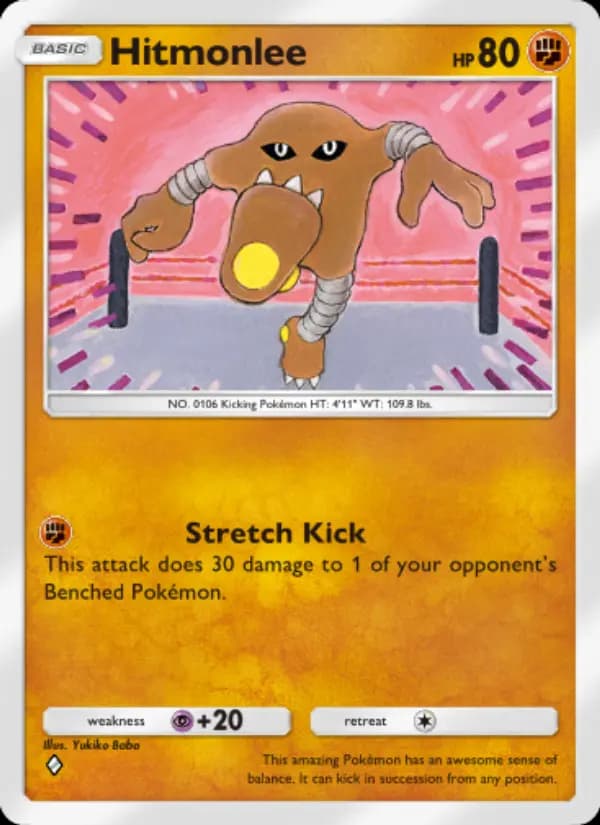 Hitmonlee — Genetic Apex, One Diamond