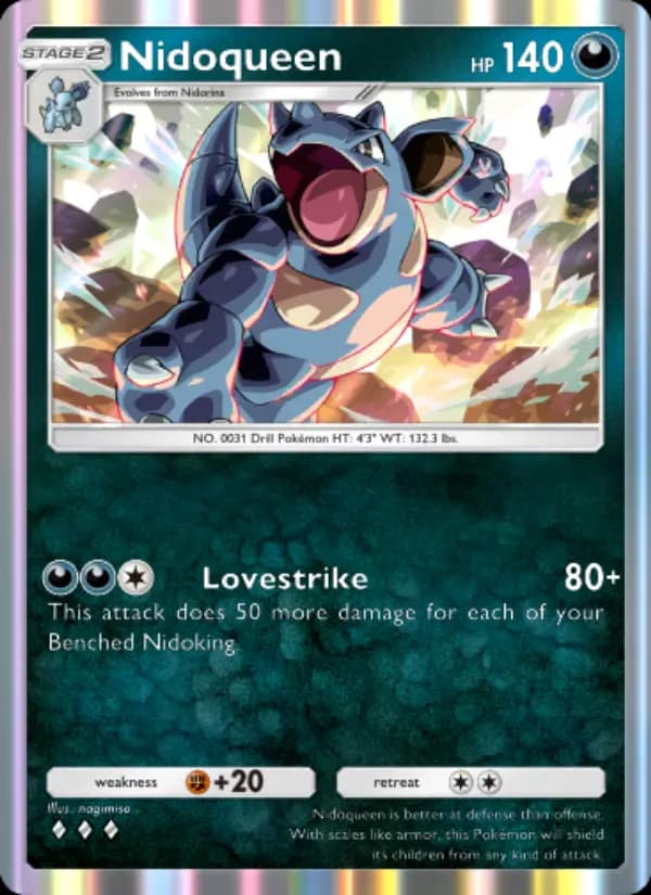 Nidoqueen — Genetic Apex, Three Diamond