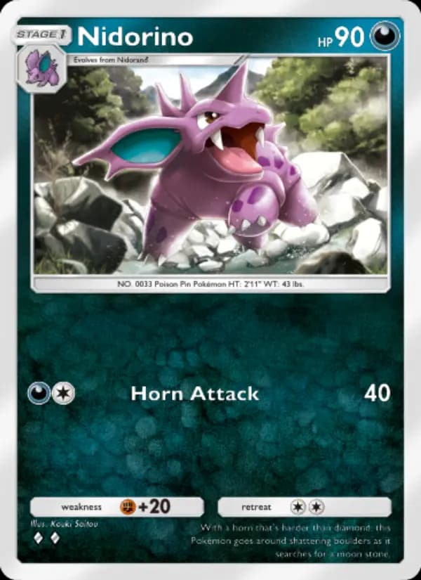 Nidorino — Genetic Apex, Two Diamond