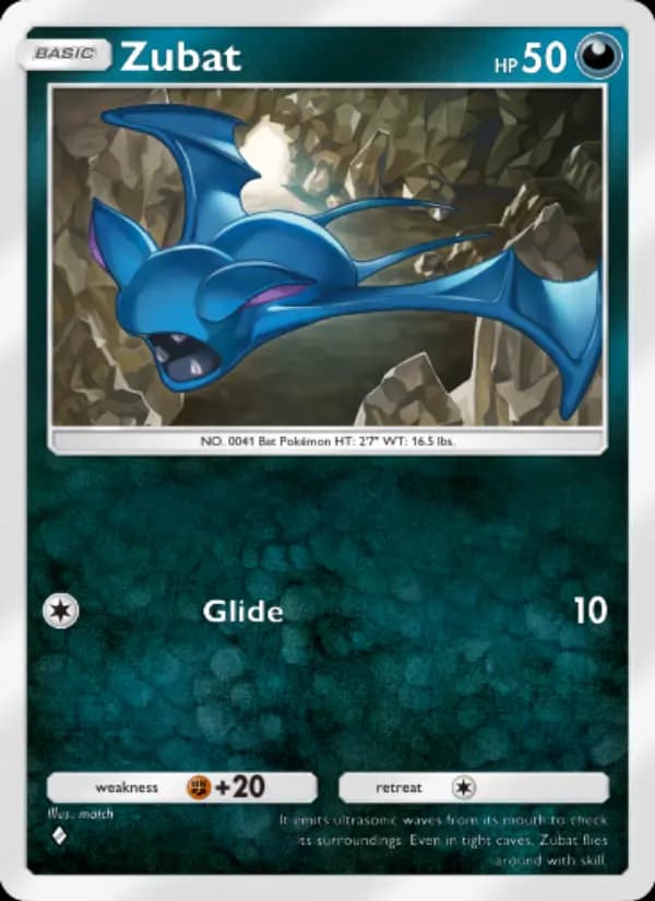 Zubat — Genetic Apex, One Diamond