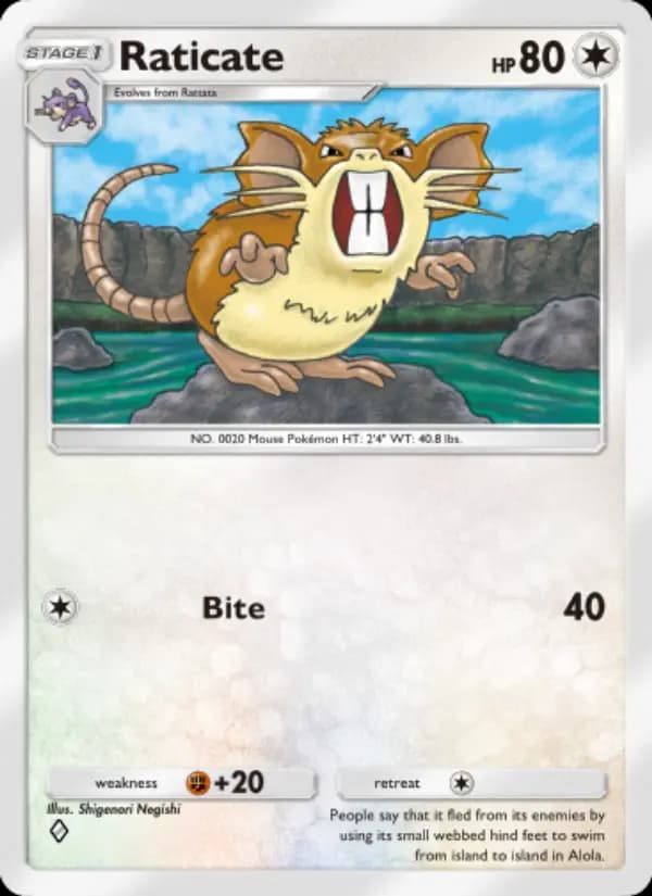 Raticate — Genetic Apex, One Diamond