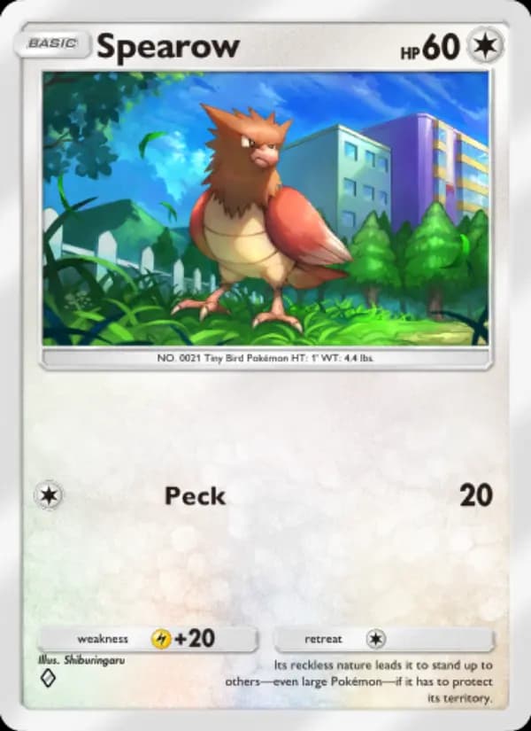 Spearow — Genetic Apex, One Diamond