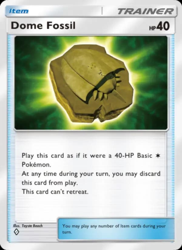 Dome Fossil — Genetic Apex, One Diamond
