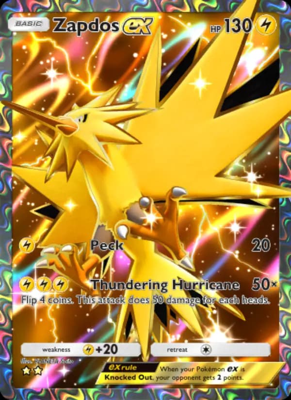 Zapdos ex — Genetic Apex, Two Star