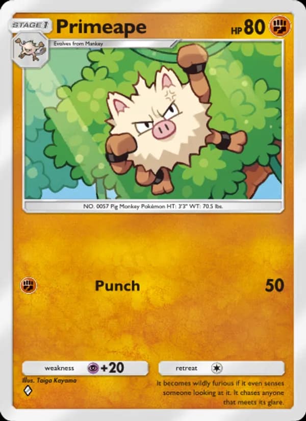 Primeape — Mythical Island, One Diamond