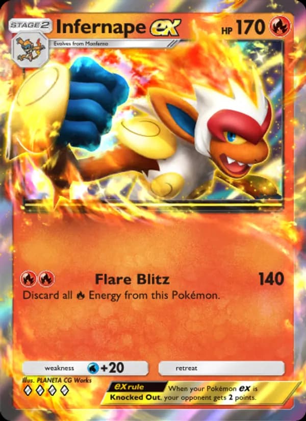 Infernape ex — Space-Time Smackdown, Four Diamond