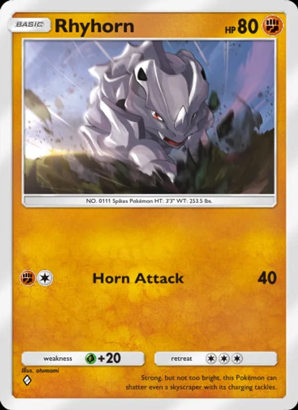 Rhyhorn — Space-Time Smackdown, One Diamond