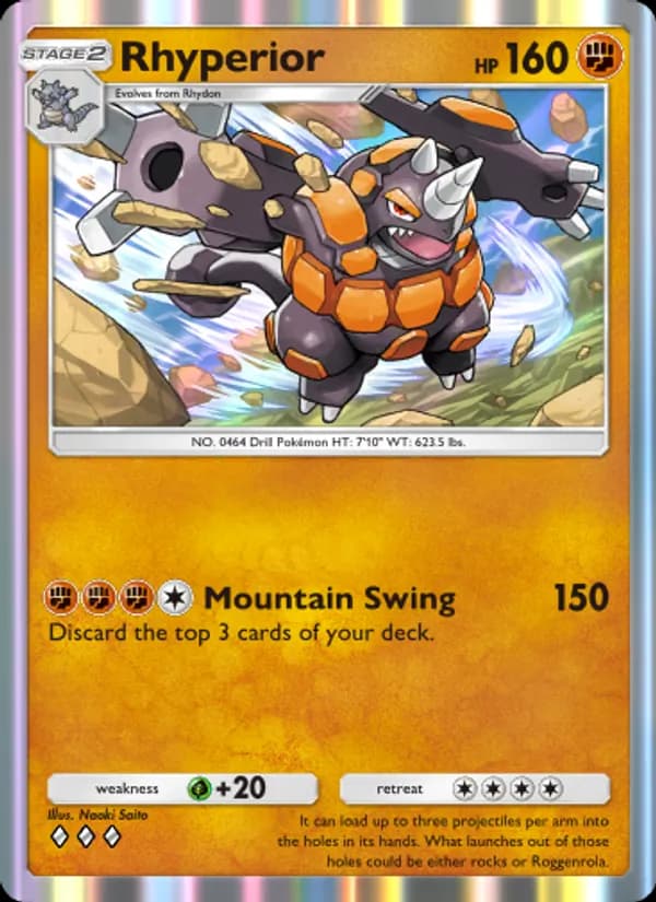 Rhyperior — Space-Time Smackdown, Three Diamond