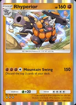 Rhyperior — Space-Time Smackdown — Three Diamond