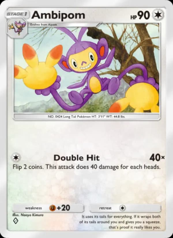 Ambipom — Space-Time Smackdown, One Diamond