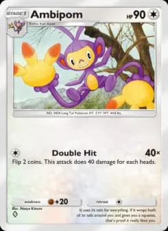 Ambipom — Space-Time Smackdown — One Diamond