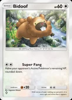 Bidoof — Space-Time Smackdown — One Diamond