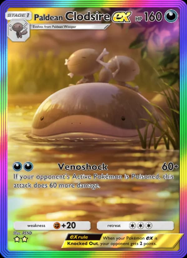 Paldean Clodsire ex — Shining Revelry, Two Star