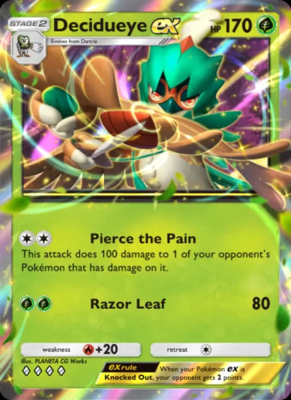 Decidueye ex — Celestial Guardians, Four Diamond