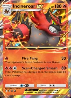 Incineroar ex — Celestial Guardians — Four Diamond