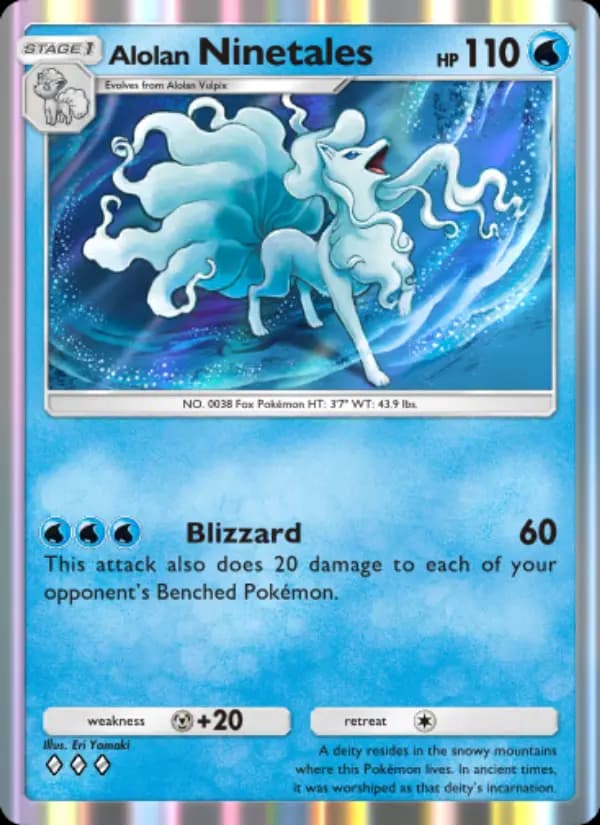 Alolan Ninetales — Celestial Guardians, Three Diamond