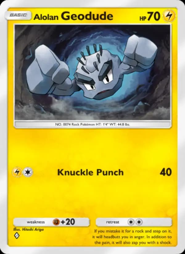 Alolan Geodude — Celestial Guardians, One Diamond