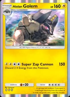 Alolan Golem — Celestial Guardians — Three Diamond