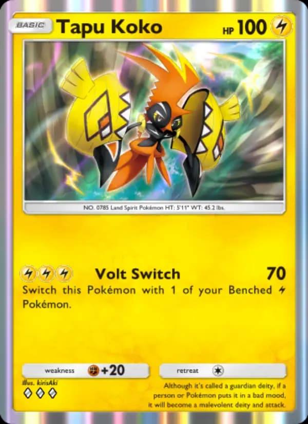 Tapu Koko — Celestial Guardians, Three Diamond