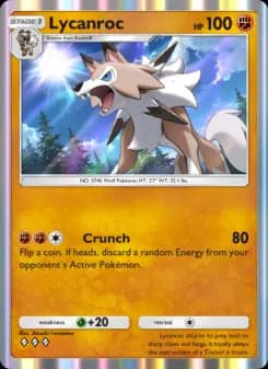 Lycanroc — Celestial Guardians — Three Diamond