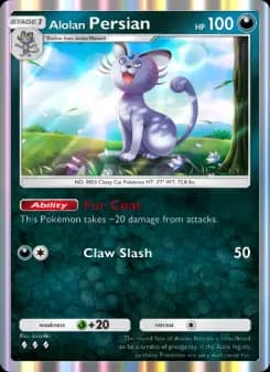 Alolan Persian — Celestial Guardians — Three Diamond