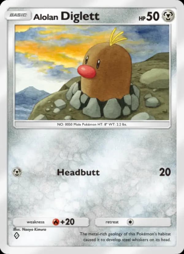 Alolan Diglett — Celestial Guardians, One Diamond