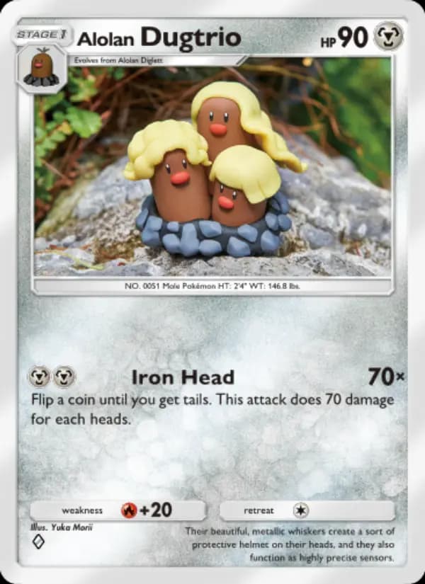 Alolan Dugtrio — Celestial Guardians, One Diamond