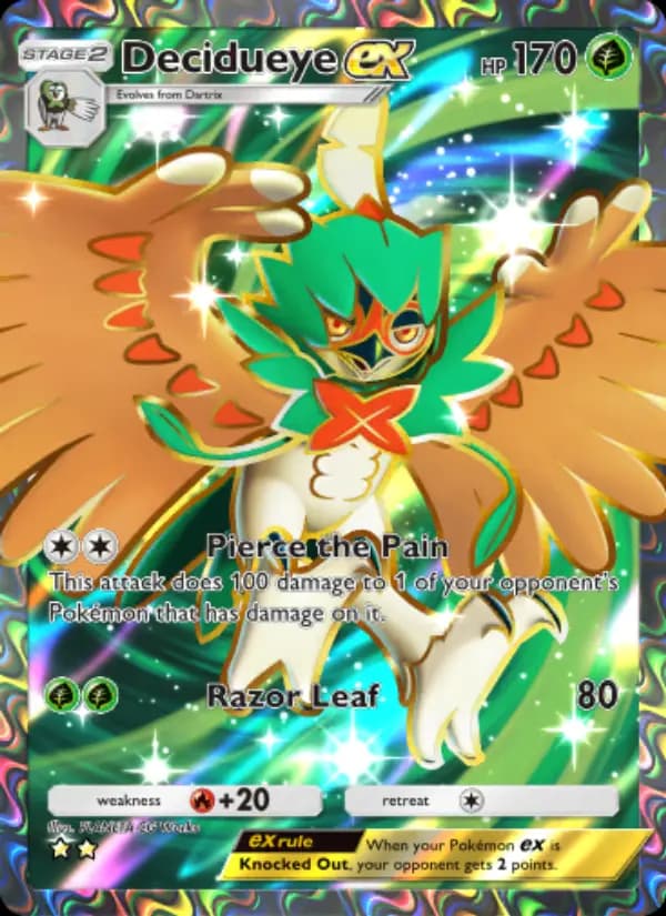 Decidueye ex — Celestial Guardians, Two Star