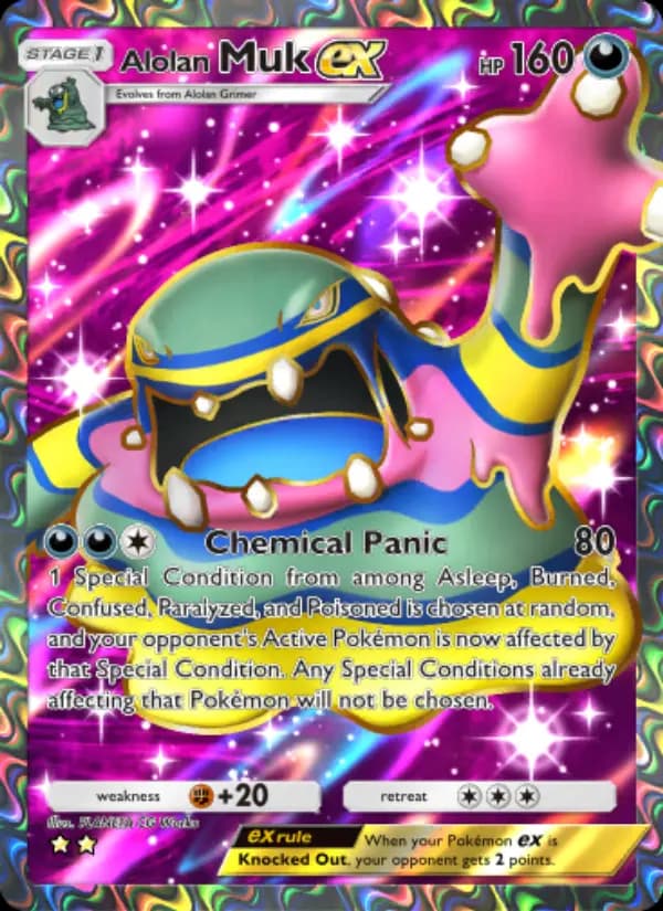 Alolan Muk ex — Celestial Guardians, Two Star