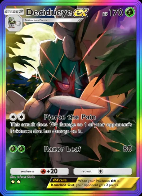 Decidueye ex — Celestial Guardians, Two Star
