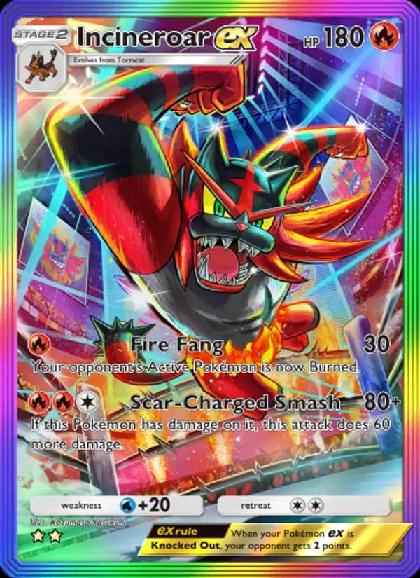Incineroar ex — Celestial Guardians, Two Star