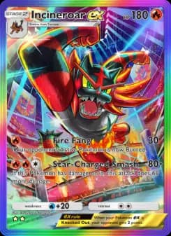Incineroar ex — Celestial Guardians — Two Star