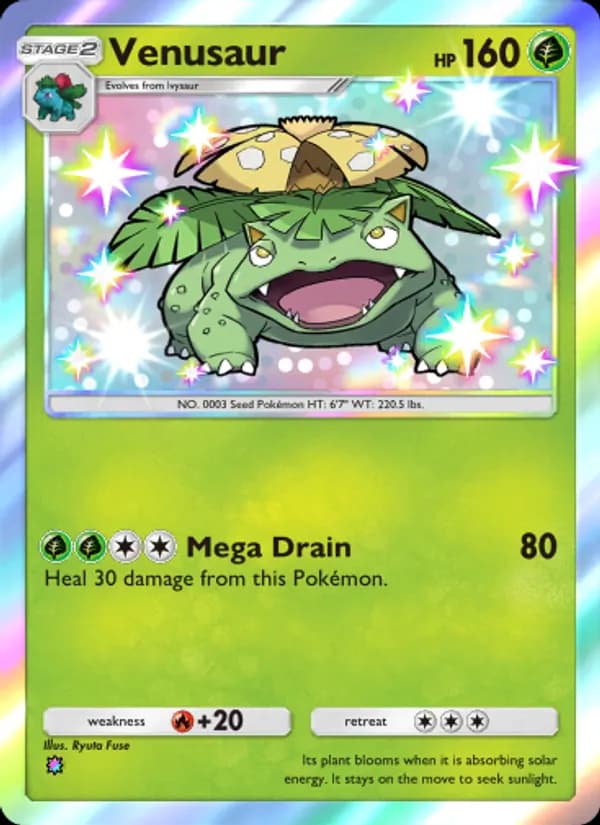 Venusaur — Celestial Guardians, One Shiny