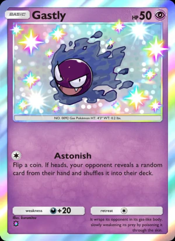 Gastly — Celestial Guardians, One Shiny