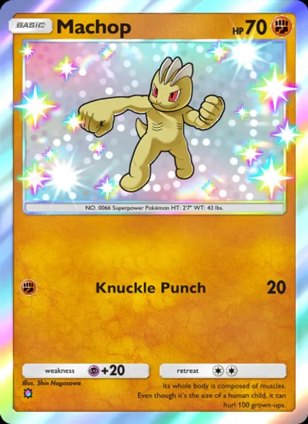 Machop — Celestial Guardians, One Shiny