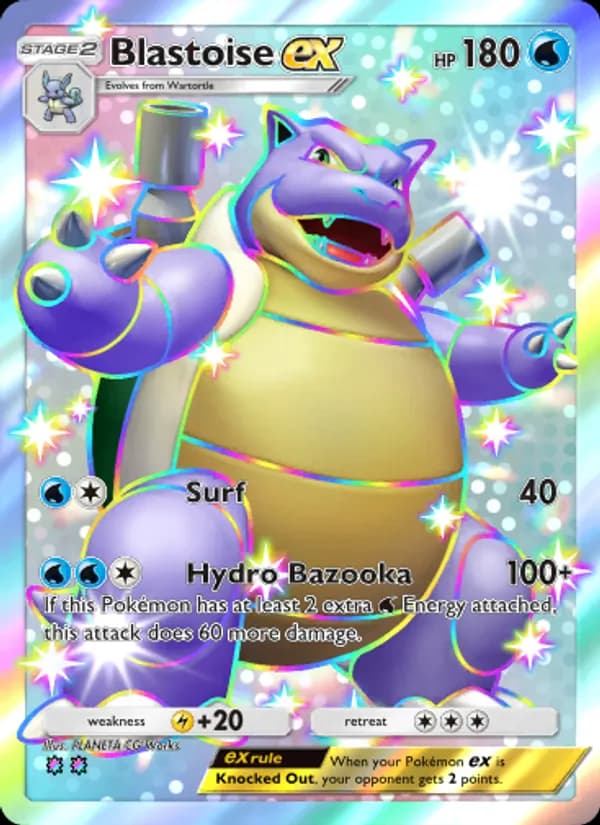 Blastoise ex — Celestial Guardians, Two Shiny