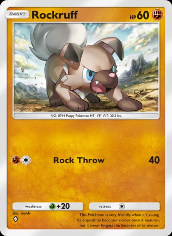 Rockruff — Extradimensional Crisis, One Diamond